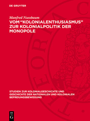 cover image of Vom „Kolonialenthusiasmus" zur Kolonialpolitik der Monopole